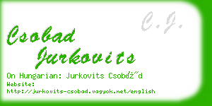 csobad jurkovits business card